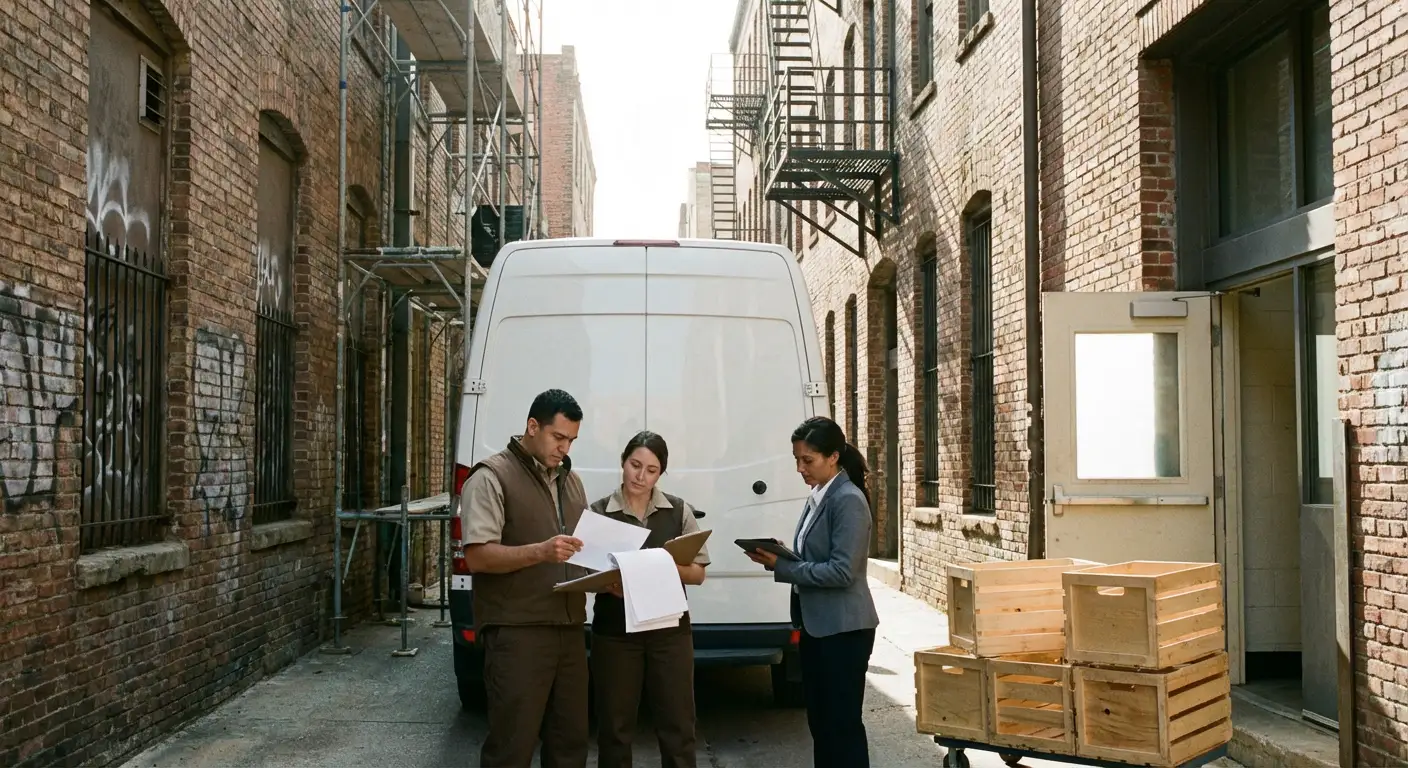 Westminster alley delivery access and clearance check