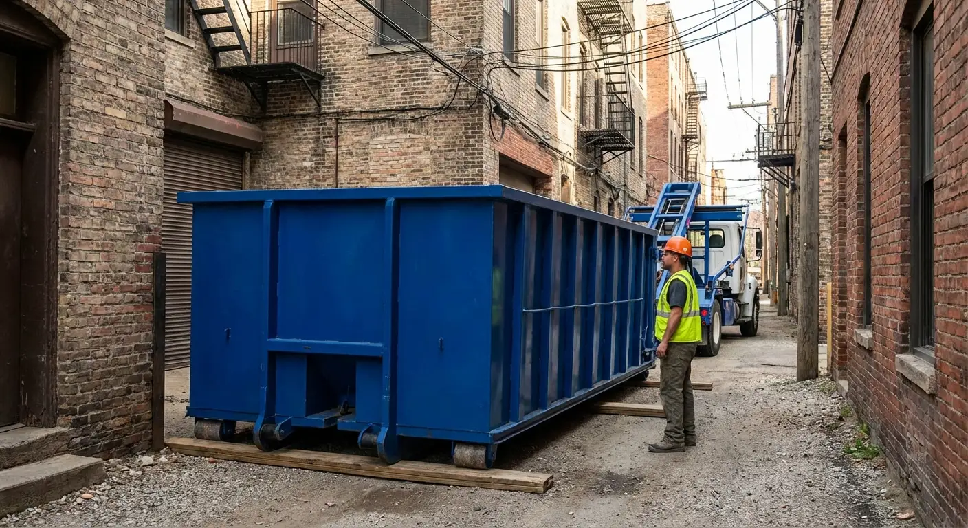 Narrow alley access challenges in Westminster
