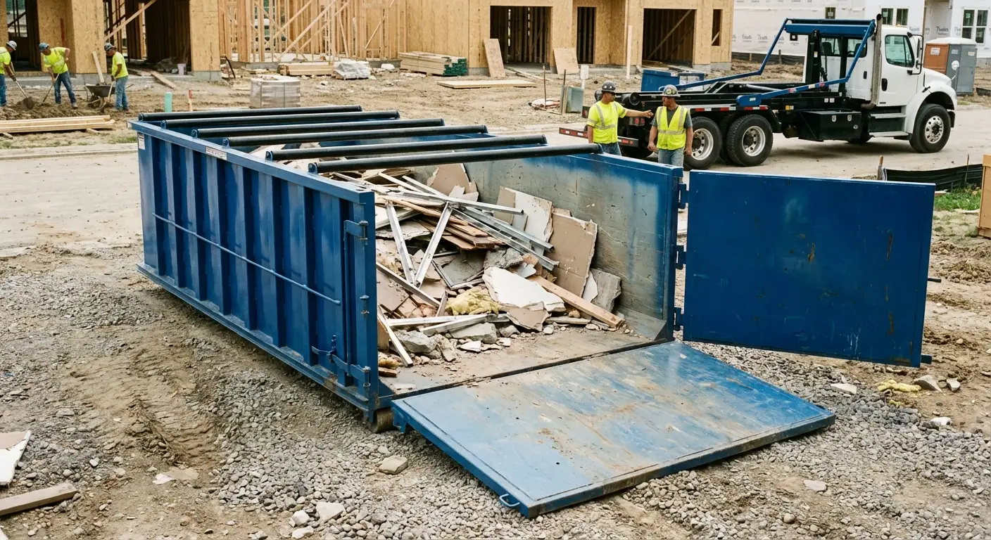 Dumpster with walk-in loading door in Westminster, CO